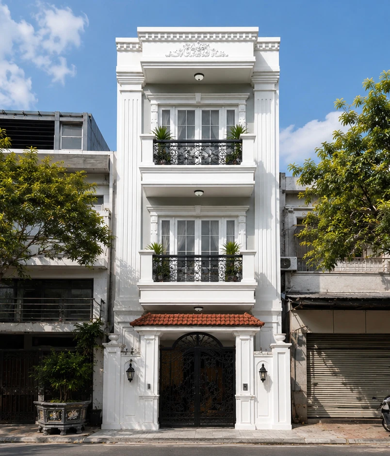 Nhà phố tân cổ điển 3 tầng