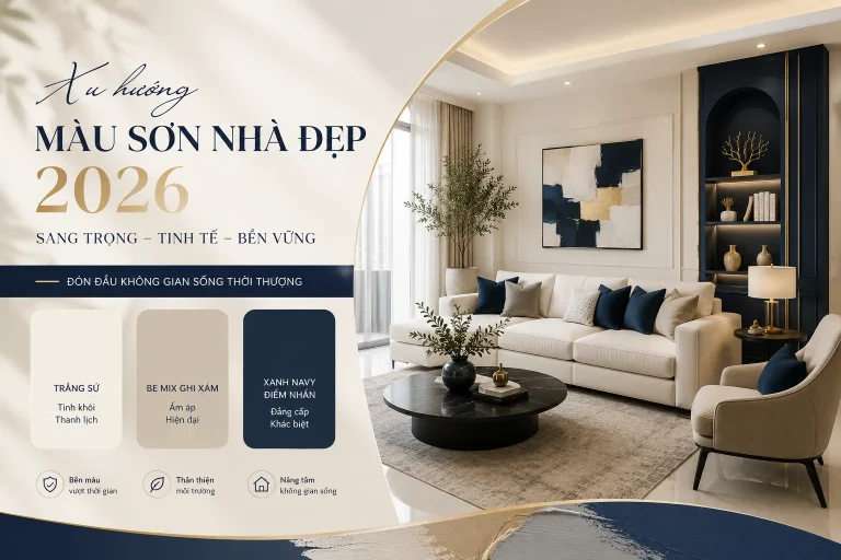 Xu hướng màu sơn nhà đẹp 2026