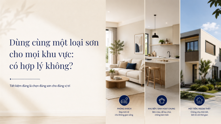 Gia chủ muốn tiết kiệm bằng cách dùng cùng một loại sơn cho mọi khu vực: có hợp lý không?